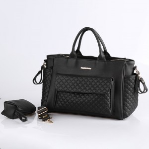 MY Collection 7110 Athena Deri Anne Bebek Bakım Çantası  - SİYAH / BLACK