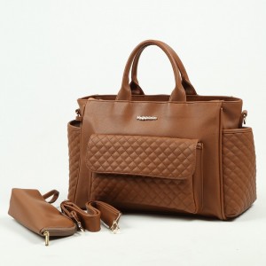 MY Collection 7110 Athena Deri Anne Bebek Bakım Çantası  - TABA / TAN