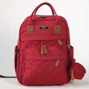 MY Collection 6690 Lucky Keten Anne Bebek Bakım Sırt Çantası - BORDO / MAROON