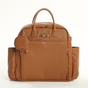 MY Collection 7310 Maia Deri Anne Bebek Bakım Sırt Çantası - TABA / TAN