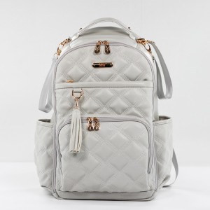 MY Collection 7300 Oeste Deri Anne Bebek Bakım Sırt Çantası - GRİ / GREY