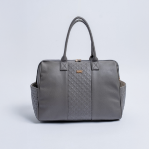 7370 - VELİNA DERİ BEBE BAKIM ÇANTASI - GRİ / GREY