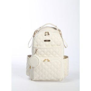 MY Collection 7300 Oeste Deri Anne Bebek Bakım Sırt Çantası - KREM / CREAM