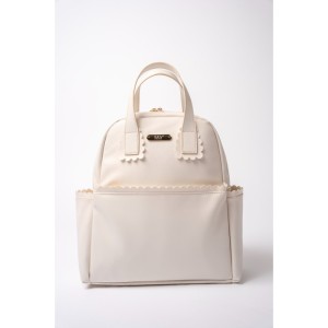7400 - LUJAİN DERİ SIRT ÇANTASI - KREM / CREAM