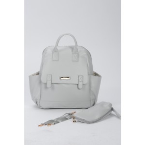 MY Collection 7260 Holifera Deri Anne Bebek Bakım Sırt Çantası - GRİ / GREY